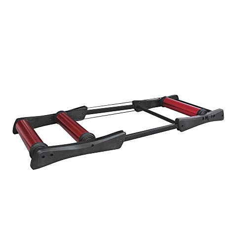 ERT Ciclismo Soporte, Bicicletas Trainer Soporte Plegable Bicicletas silencioso Rodillo Plataforma Riding Trainer Ajustable Distancia de Bicicletas para Bicicletas de Carretera y de montaña,Rojo