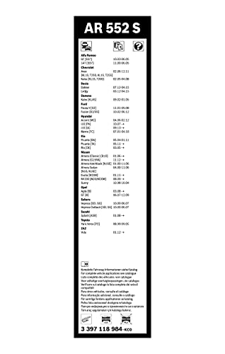 Escobilla limpiaparabrisas Bosch Aerotwin AR552S, Longitud: 550mm/400mm – 1 juego para el parabrisas (frontal)