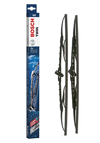 Escobilla limpiaparabrisas Bosch Twin 533, Longitud: 530mm/475mm – 1 juego para el parabrisas (frontal)