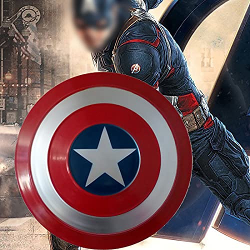 Escudo Capitan America Metal 1: 1 Adulto Apoyos de Película Niños Hierro Forjado CapitáN AméRica Shield Vengadores Disfraz de Metal Shield 47cm 3 Colors