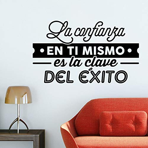 España Éxito Cotizaciones Tatuajes de pared Oficina Decoración de aulas Decoración La confianza es la clave del éxito Cotizaciones Vinilo Decoración del hogar Pegatinas A4 42x25cm