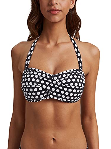 Esprit Crosby Beach Padded Bandeau Parte de Arriba de Bikini, Negro (Black 001), 40 para Mujer