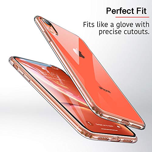 ESR Funda Compatible con iPhone XR, Anti-Amarillo, Antiarañazos, Carcasa Antigolpes con TPU Suave Silicona Air Cushion, Compatible con Carga Inalámbrica, Transparente