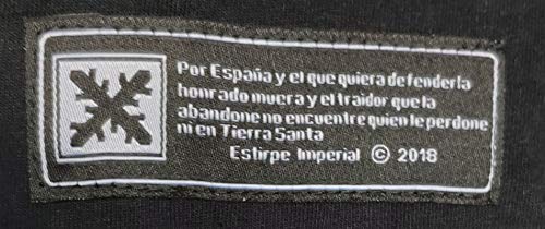 Estirpe Imperial Camiseta de España Cruz de Santiago (XL, Negro)