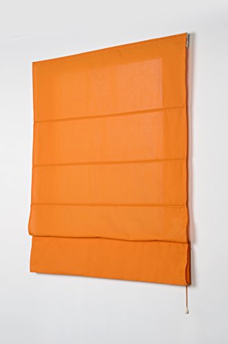Estores Basic Estor Plegable con Varillas, Tela, Naranja, 150 x 175 cm