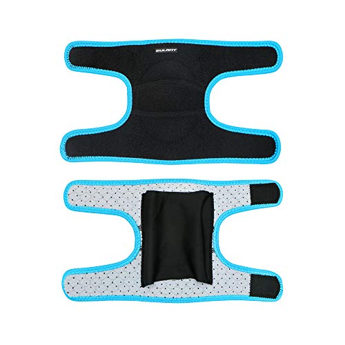 EULANT Acolchada Coderas para Niños, Ajustable Protector Codo para Baile Fútbol Voleibol Baloncesto Ciclismo Patinetes Skateboarding, Negro/Azul S