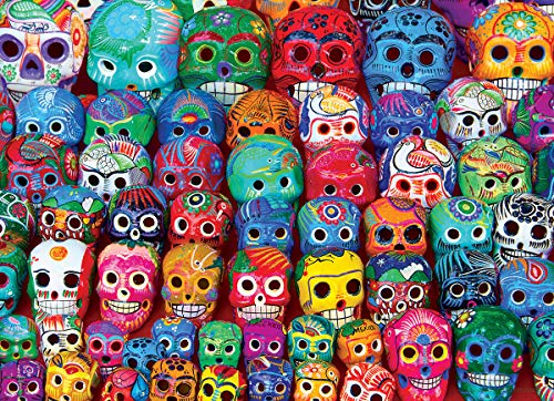 EuroGraphics- Traditional Mexican Skulls 1000-Piece Puzzle Rompecabezas, Multicolor (6000-5316)