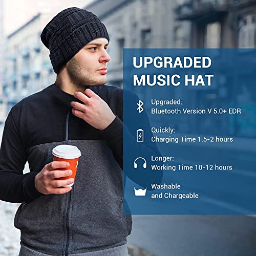 EverPlus Regalo Uomo V5.0 Bluetooth Gorra Gadgets Originales Sombrero Bluetooth con Altavoces Estéreo Inalámbricos Auricular, Regalos Amigo Invisible, Regalos Originales para Hombre&Mujer