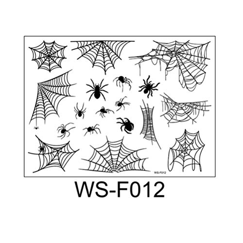 EXCEART 6 Set Spider Web Tattoo Stickers Face Body Tattoo Paste Fake Face Tatuaje Temporal Calcomanía Facial Halloween Spider Web Sticker para Mascarada Suministros de Fiesta de Halloween