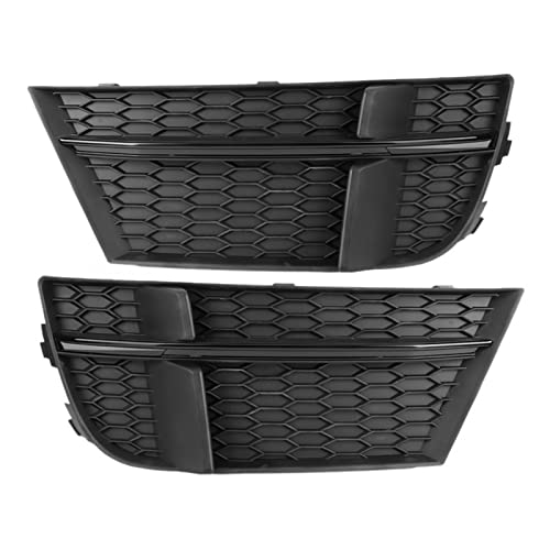 Exterior Parts Accesorio Modificado COMPAJO Negro Fog Fuerza LUZ DE LA LÁMPARA DE LA LÁMPARA DE LA PEQUEÑA for Audi A3 S- Línea / S3 2017 2018 2019 Niebla Luz Grille Racing Grill