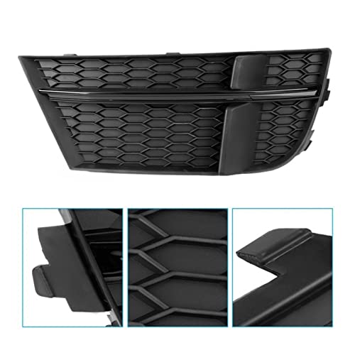 Exterior Parts Accesorio Modificado COMPAJO Negro Fog Fuerza LUZ DE LA LÁMPARA DE LA LÁMPARA DE LA PEQUEÑA for Audi A3 S- Línea / S3 2017 2018 2019 Niebla Luz Grille Racing Grill