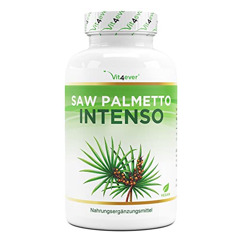 Extracto de palma enana americana - 180 cápsulas con 500 mg de extracto - Premium: 5% de fitoesteroles = 25 mg - Extracto de palma enana americana en dosis altas - Vegano