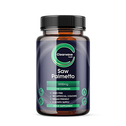 Extracto de Saw Palmetto - 3000 mg por dosis diaria - 200 comprimidos - Extracto de Saw Palmetto de alta dosis para más de 6 meses - Vegano y probado en laboratorio