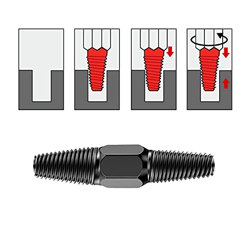 Extractor de Pernos de Tornillo Roto de Tubo de 1/2 3/4 de Uso de Cabezal Doble Tornillo de Rosca Defectuoso Dañado Extractor de Sujetadores Para Limpieza de Tuberías (1)