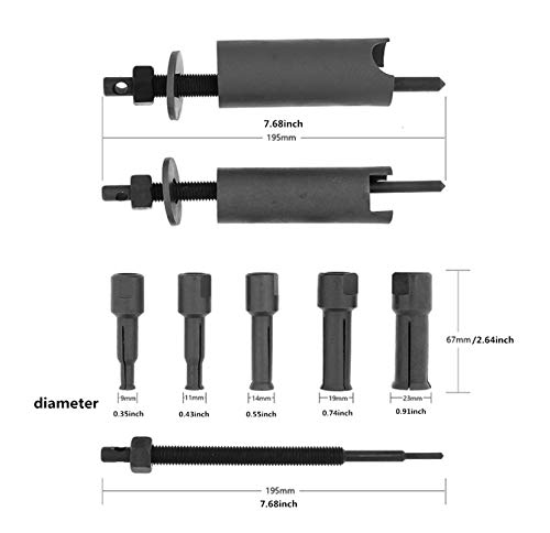 Extractores de rodamientos de moto, herramienta de desmontaje de ocho piezas de rodamiento interno