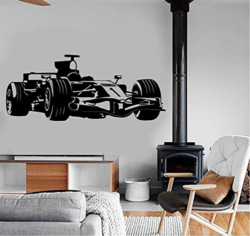F1 Racing Vinilo Adhesivo De Pared Para Habitación De Niños Kart Race Fórmula 1 Velocidad Etiqueta Extraíble Nursery Dormitorio Decoración Art Poster 57X24Cm