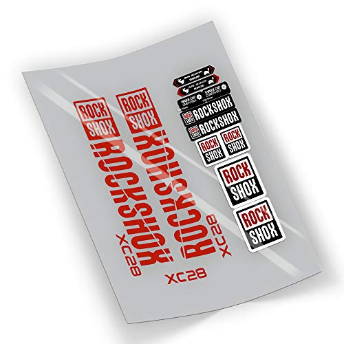 FA205 Pegatinas Horquilla Rock Shox XC28 2020 ADESIVO AUTOCOLLANT AUFKLEBER Stickers (Rojo)