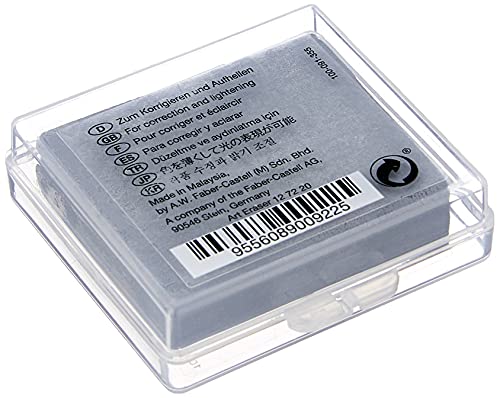 Faber-Castell - Goma de borrar en caja de plástico, color gris