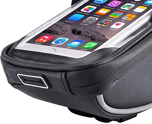 FACAIA Bolso Del Marco Del Teléfono Del Teléfono De La Bicicleta, Bolsa De Bicicleta Impermeable, Paquete De Montaje Del Teléfono De Ciclismo Con La Pantalla Táctil De La Pantalla Solar De La Gran Cap