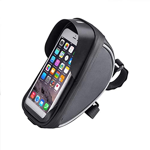 FACAIA Bolso Del Marco Del Teléfono Del Teléfono De La Bicicleta, Bolsa De Bicicleta Impermeable, Paquete De Montaje Del Teléfono De Ciclismo Con La Pantalla Táctil De La Pantalla Solar De La Gran Cap