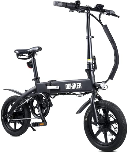 Fafrees Bicicleta Eléctrica, Bicicleta Eléctrica de 14 Pulgadas 250W 10Ah 36V 25km / h Batería Extraíble de Iones de Litio, Bicicleta Eléctrica Plegable Unisex