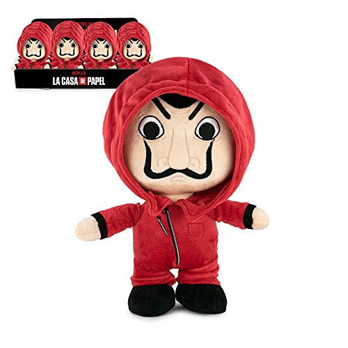 Famosa Softies - Peluche pequeño de 20 centímetros de los personajes de La Casa de Papel, serie oficial de Netflix, con el traje rojo y la máscara de Dalí, suave y blandito, (760020510)