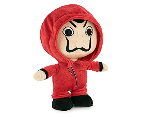 Famosa Softies - Peluche pequeño de 20 centímetros de los personajes de La Casa de Papel, serie oficial de Netflix, con el traje rojo y la máscara de Dalí, suave y blandito, (760020510)