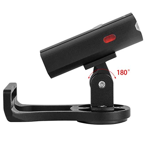 Faro delantero LED bicicleta luz 2000 mAh batería de litio 6 modo de luz con vástago de bicicleta tapa superior soporte de computadora para Garmin Bryton