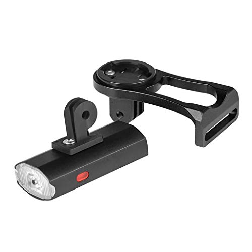 Faro delantero LED bicicleta luz 2000 mAh batería de litio 6 modo de luz con vástago de bicicleta tapa superior soporte de computadora para Garmin Bryton