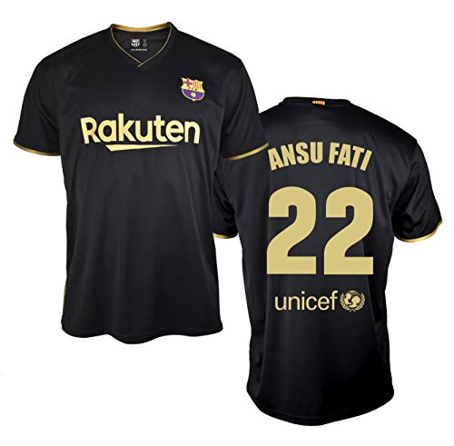 FC. Barcelona Camiseta Replica 2ª EQ. Temporada 20/21 Adulto - Producto con Licencia – Dorsal 22 Ansu Fati - Talla XXL