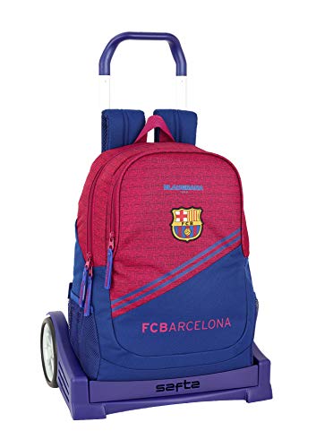 FC Barcelona Corporativa Oficial Mochila Espalda Ergonómica Con Carro Safta Evolution