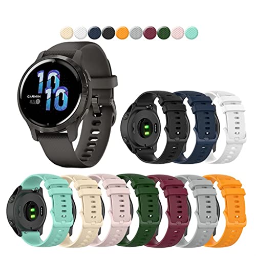 FEFD Reloj de reemplazo Correa de Banda for Garmin Venu 2S 2 Venu2 Venu2S Moda SmartWatch Sofá Silicona Sports Sport Strap (Color : 10, Size : Venu 2S)