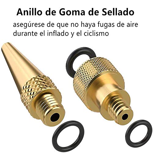 fenrad 24pcs Bicicleta Válvula Adaptador, DV/AV/SV Válvula Adaptador para Compresor,Adaptador para Bomba de Inflar Bici,Convertidor de Válvula de Inflado de Neumáticos,Accesorios para Bombas