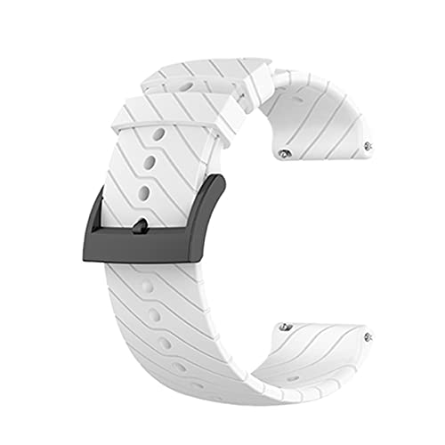 FFF8 Correa De Muñeca para Suunto 7 9 Baro Watch Accesorios Banda De Silicona para Suunto D5 Spartan Spartan Spartan Sport HR Baro Muñequera Reemplazo (Color : White)