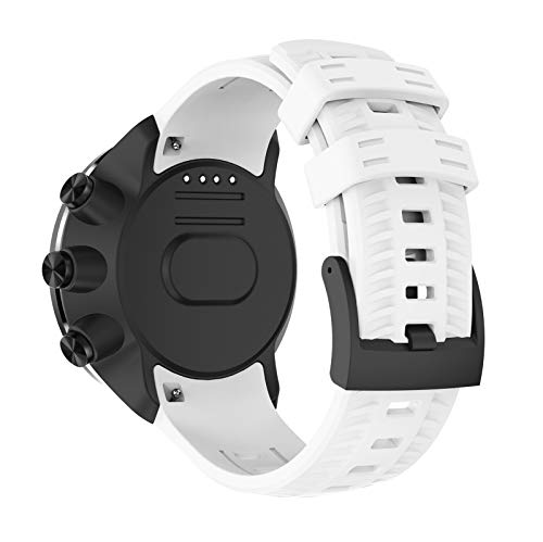 FFF8 Correa De Reloj De Reloj para Suunto Spartan Sport/Sport Muñequera HR/para Suunto 9 9 Baro Reloj De Reemplazo Pulsera Deportiva (Color : White)