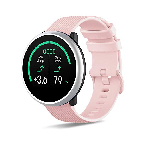 Ficocean Correa de Reloj Compatible con Polar Ignite /Polar Unite, Universal 20mm Correa de Silicona Pulsera de Repuesto Banda de Deportes Fitness (Rosa)