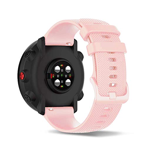 Ficocean Correa de Reloj Compatible con Polar Ignite /Polar Unite, Universal 20mm Correa de Silicona Pulsera de Repuesto Banda de Deportes Fitness (Rosa)