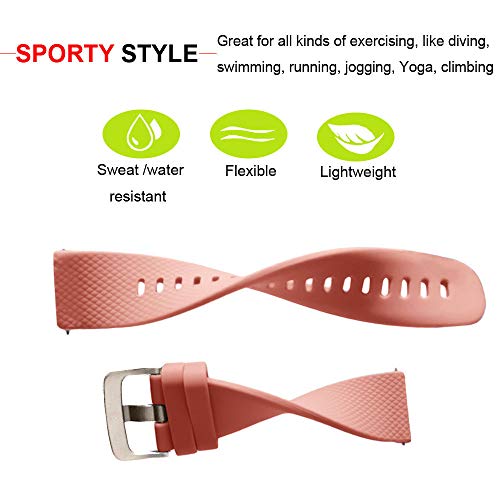 Ficocean Correa de Reloj Compatible para Polar Ignite, Pulsera de Silicona Brazalete de Repuesto Banda de Deportes Correa de Muñeca para Polar Ignite (Rosa, S)