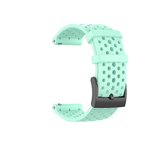 Ficocean Correa de Reloj Compatible para Suunto 9, Pulsera de Silicona Brazalete de Repuesto Banda de Deportes Correa de Muñeca para Suunto 9 /Suunto Spartan Sport Wrist HR Baro (Verde Azulado, L)