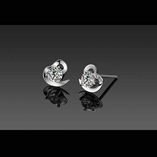 FIEKCOR pendientes plata de ley 925 "eterno amor" exquisita caja regalo