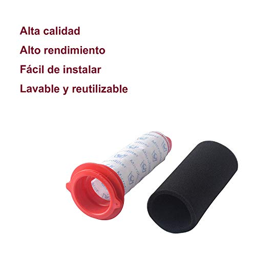 Filtros Lavables para Escoba Bosch Athlete Aspiradora Inalámbrica, Filtro de Espuma Compatible con Bosch Athlet BBH6 BCH6 BCH6L2560 BBH625W60 / Bosch BCH6ZOOO Aspirador ProAnimal Zoo'o (2 Piezas)