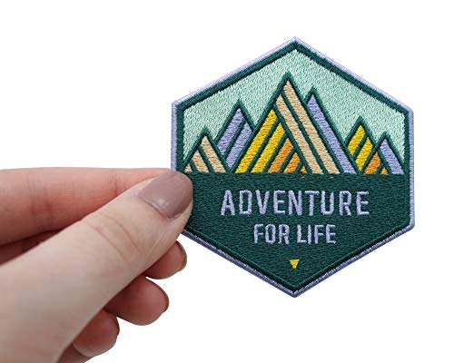 Finally Home Adventure Collection: Adventure for Life Montaña - Parche termoadhesivo para planchar