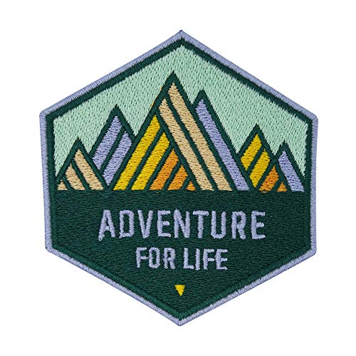 Finally Home Adventure Collection: Adventure for Life Montaña - Parche termoadhesivo para planchar