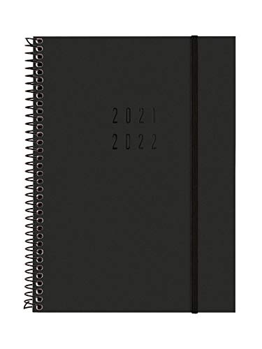 Finocam Agenda 2021 2022 Semana vista apaisada Julio 2021, Diciembre 2022 18 meses E10, 155x212 Negra Español