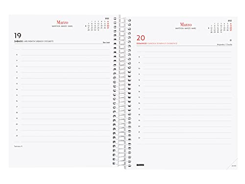 Finocam Espiral Design Collection Imposible - Agenda Enero 2022 - Diciembre 2022 (12 meses), Sobremesa - E10 - 155x212 mm, Imposible
