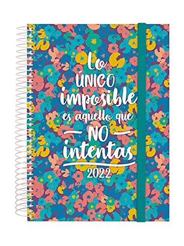 Finocam Espiral Design Collection Imposible - Agenda Enero 2022 - Diciembre 2022 (12 meses), Sobremesa - E10 - 155x212 mm, Imposible