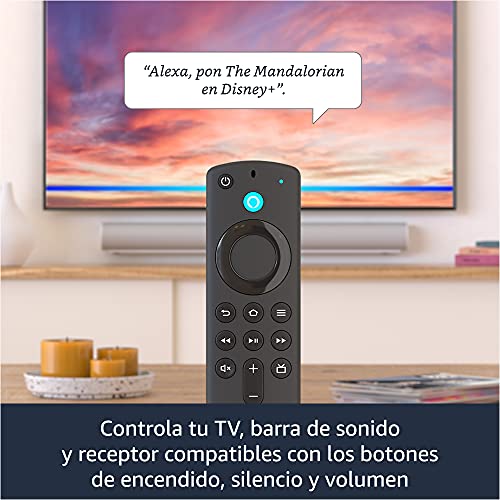 Fire TV Stick 4K con mando por voz Alexa (incluye controles para el televisor)