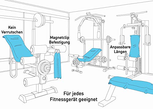 Fit-Flip Juego de Toallas Fitness con Compartimento con Cremallera + Clip magnético + Toalla de Deporte Extra – Toalla Multi Funcional Pendiente de Patente, Toalla de Microfibra – Borgoña