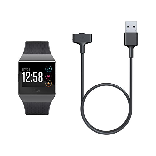 Fitbit Ionic Cable de Carga, Unisex Adult, Black, One