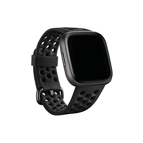 Fitbit Versa 2 Watch Strap, Unisex-Adult, Negro, Large